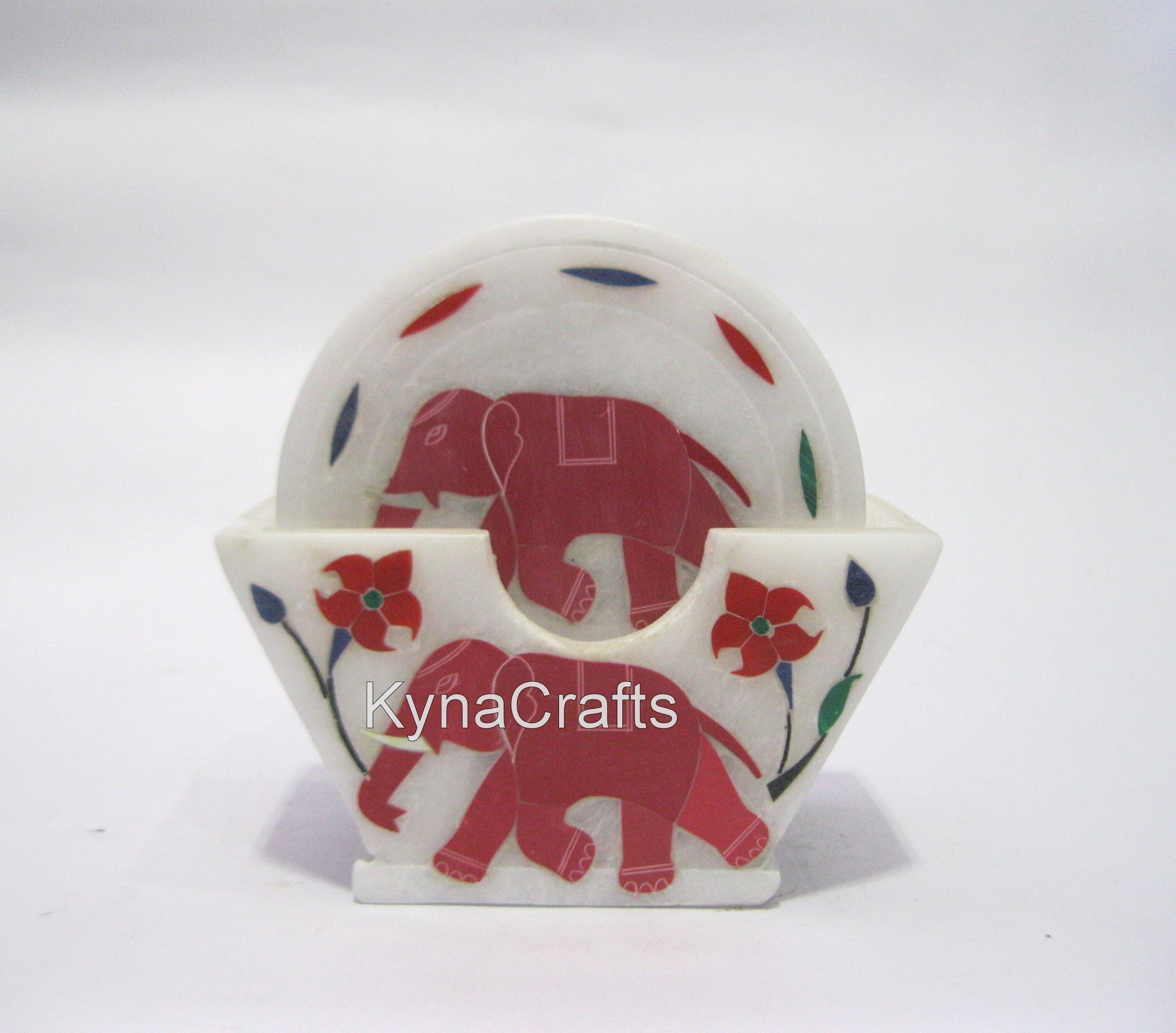 Elephant Art Coaster Set , Gift-able Coaster Set