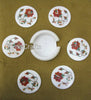 4.5 Inches Round Marble Tea Coaster Set Carnelian Stone Inlay Work Designer Coaster Set for Dining Table Decor