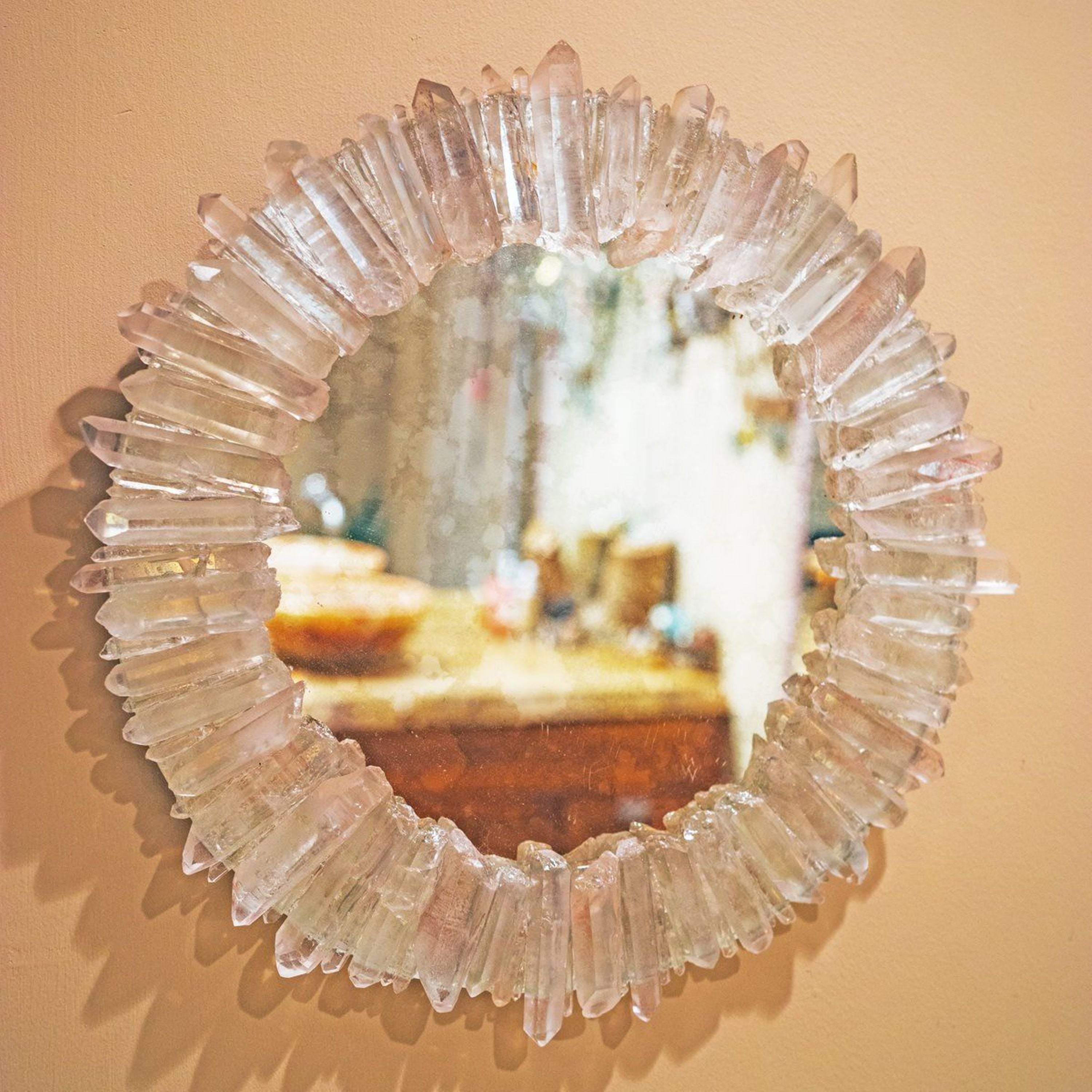 Crystal Mirror , Handmade Mirror 