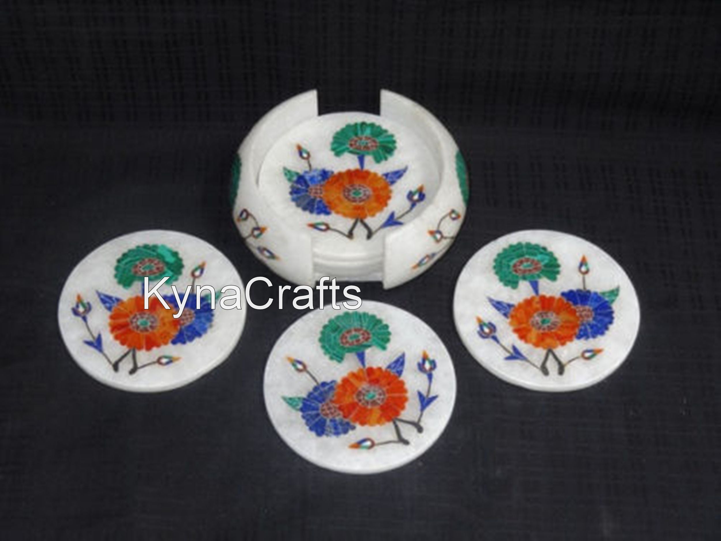 White Coaster Set  , Decorative Coaster Set