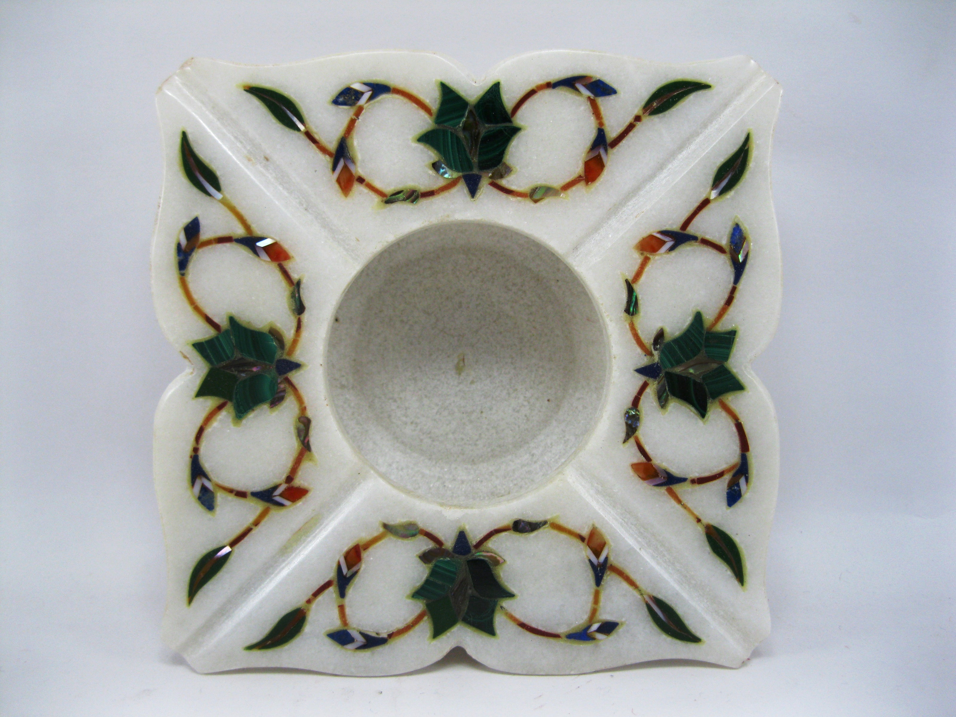 Malachite Stone Ash Pot , Ash Box 