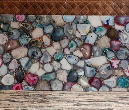 Multicolor Agate ,Resin Table Top
