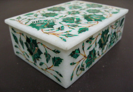 Malachite Stone Box , rectangle Box 