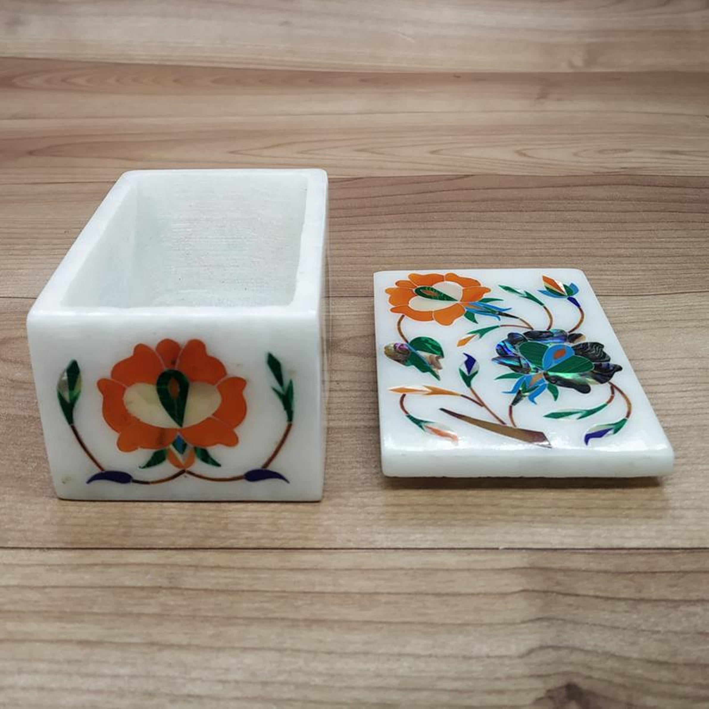 Cuff Link Box , Marble Jewelry Box  