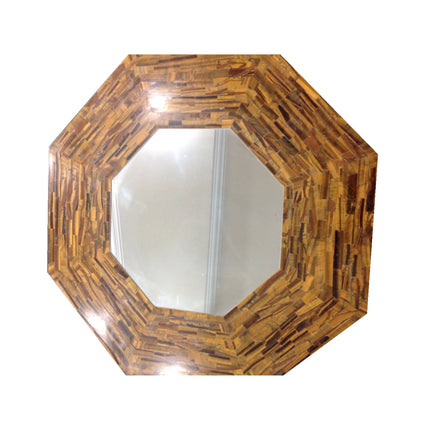 Tiger Eye Stone Mirror , Octagon Mirror 