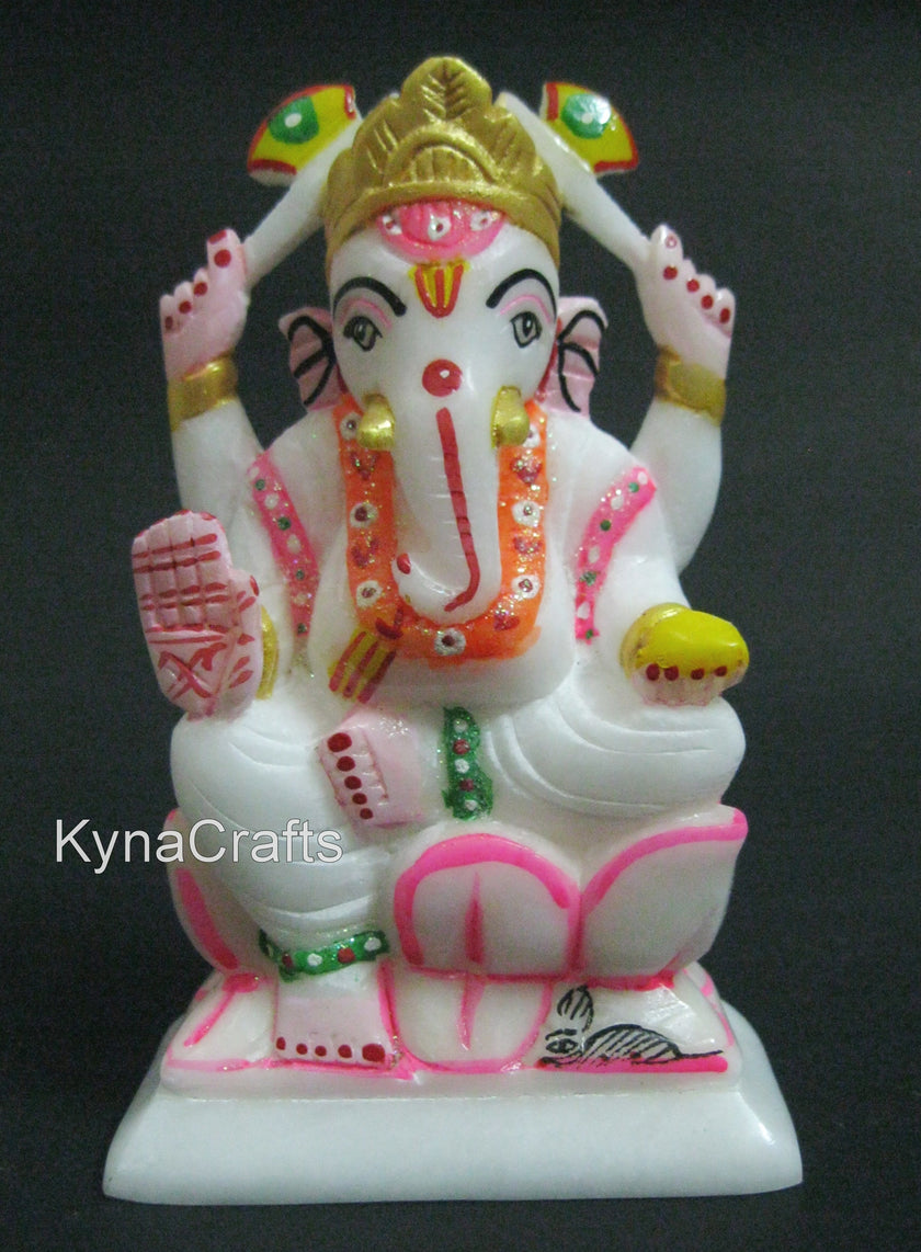 God of Wisdom / Gift-able Ganpati Statue for All Occasion / Hand Carving Work Ganpati Murti / 5 Inches Gajanan Figurine / Ekdat Idol