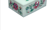 Pink Mother of Pearl Box , Marble Cuff Link Box 