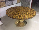 Tiger Eye Table Top, Round Table Top, Overlay Table Top