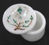 Malachite Stone Box , White Marble Box