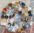 Multicolor Agate Table Mounted Basin , Agate Vessel 