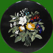 Floral Art Table Top, Black Table Top, Antique Design Table Top