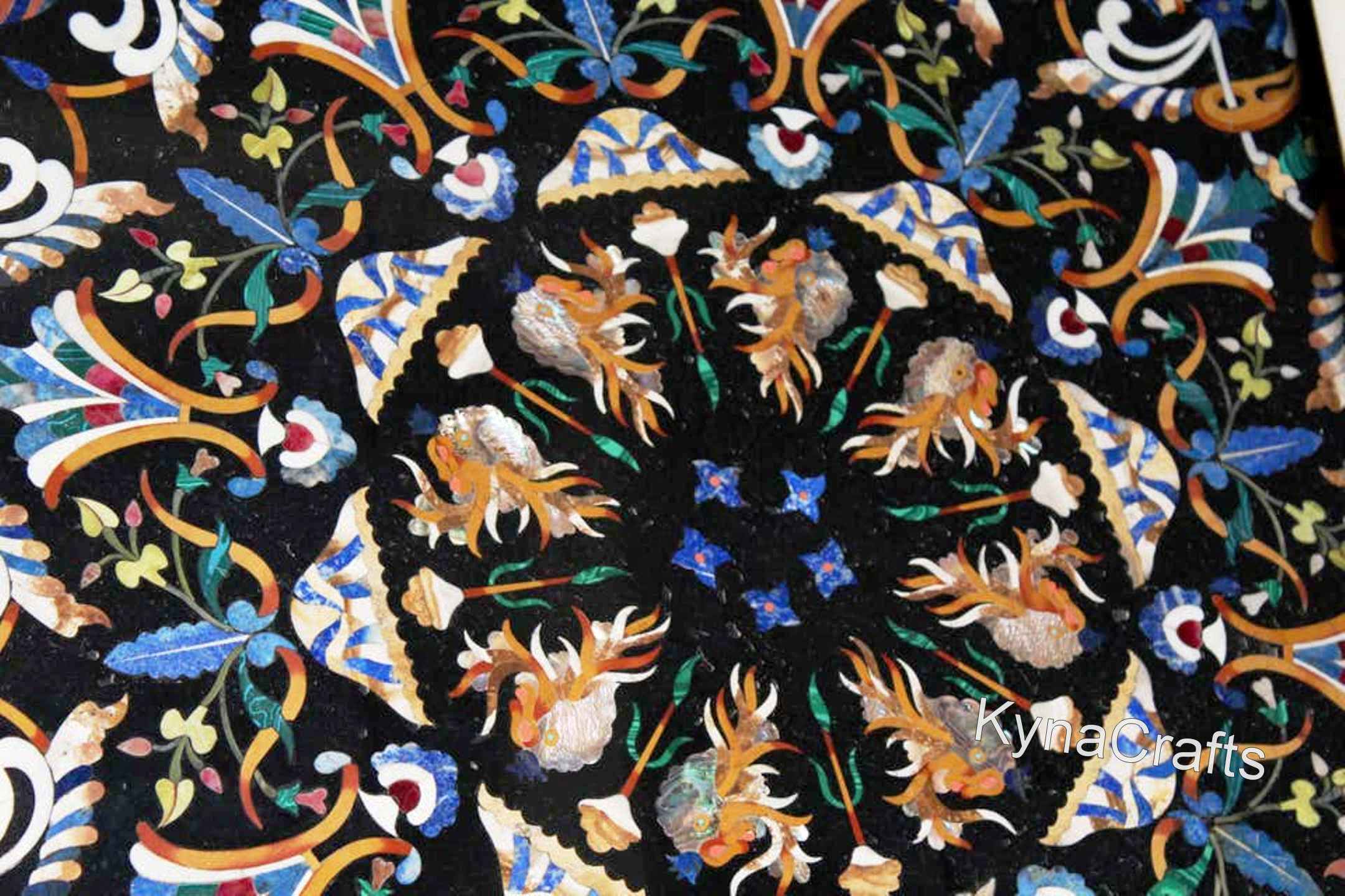 Pietra Dura Table Top, Antique Table Top