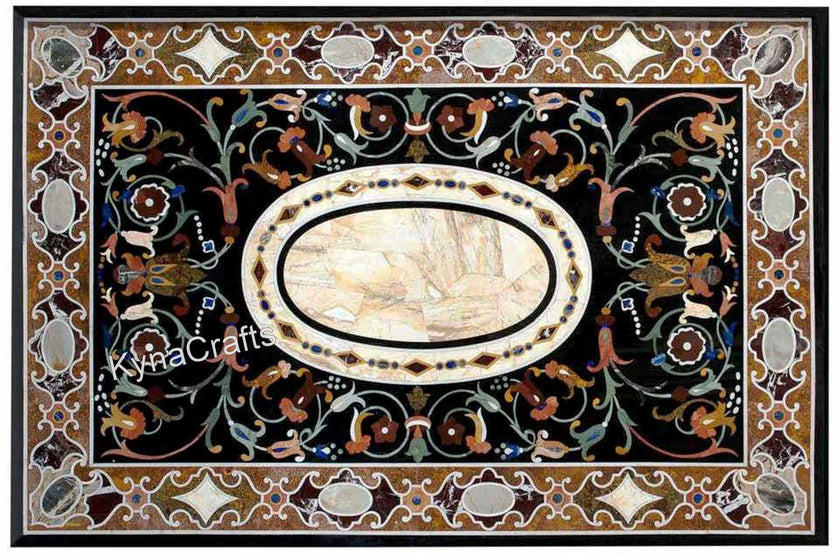 Antique Desing Table Top, Marble Inlay Table Top