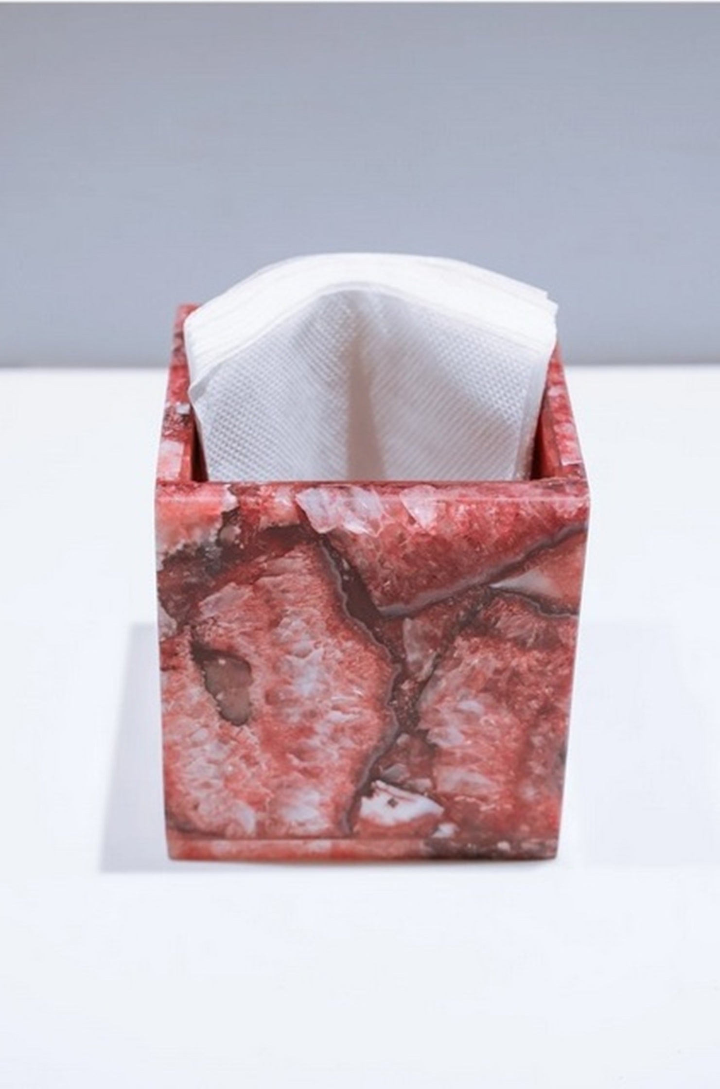 Red Agate Napkin Holder , Agate Tissue Paper Holder 