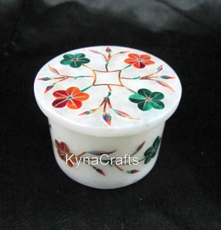 Carnelian Stone Box, White Marble Box 