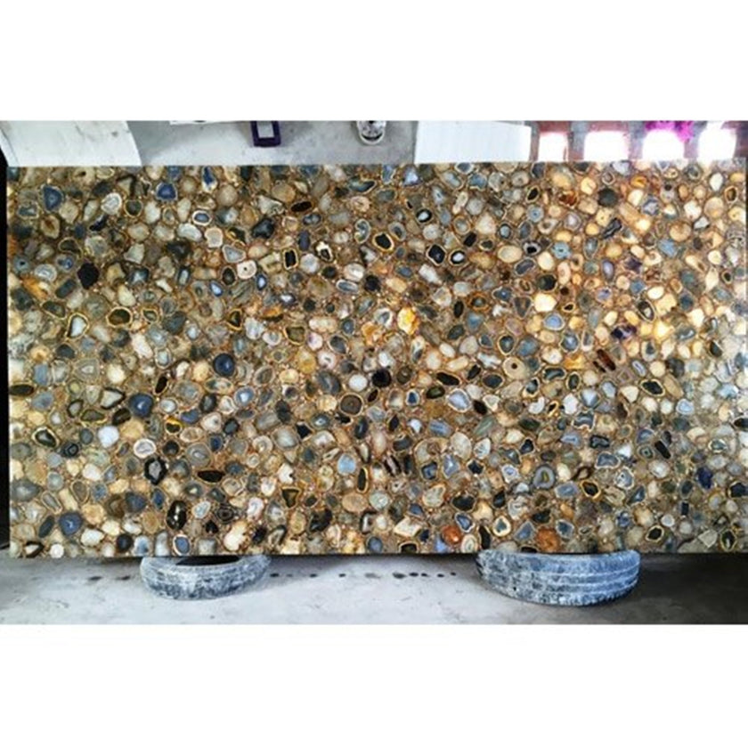 Gray Agate Table Top , Patio Table top 