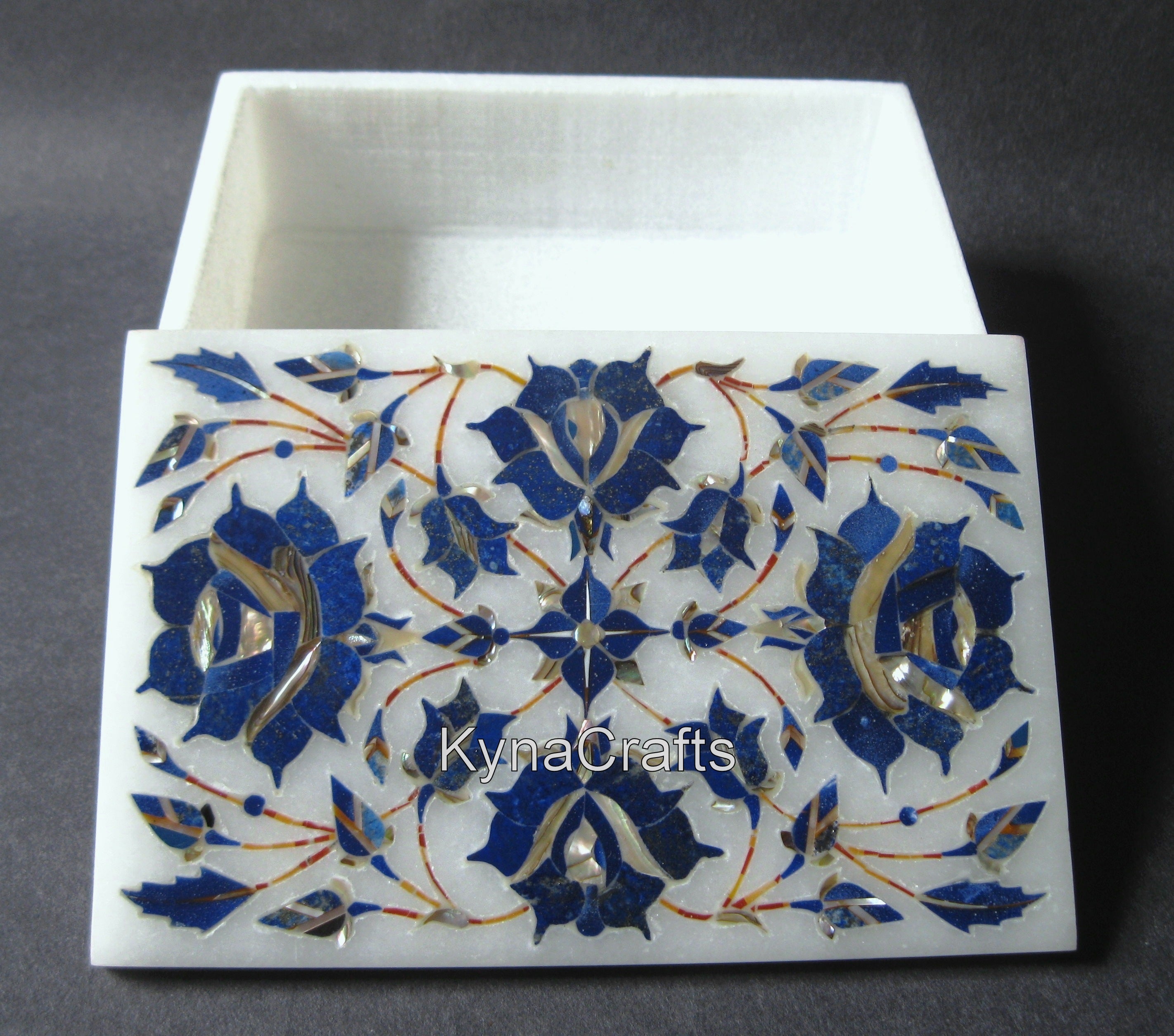Lapis Lazuli Stone Box , Accessories Box 