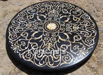 Pietra Dura Art Living Room Table for Hotel Furniture Decor Round Black Marble Dining Table Top with Luxurious Look