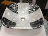 Accessories Sink for Office / Table Mounted Wash Basin / Mother of Pearl Counter Top Sink / Bathroom Basin / Square Sink with Elegant Look