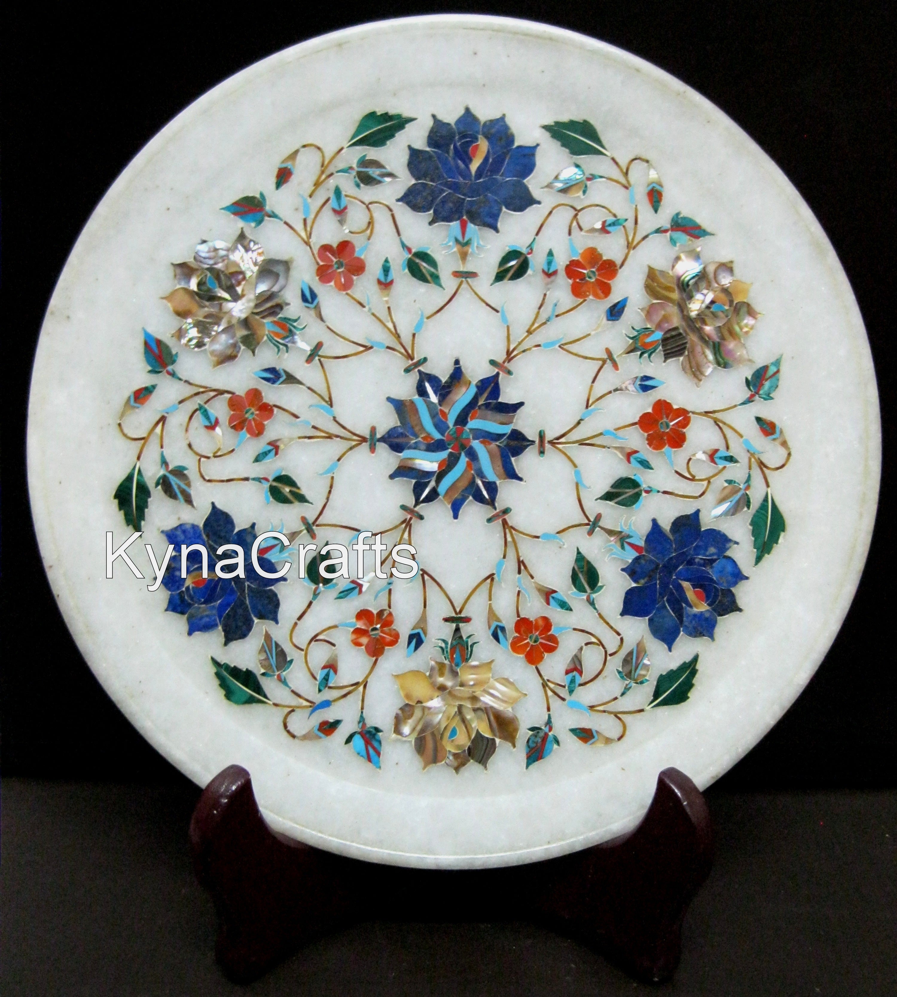 Floral Art Plate , Handmade Plate 