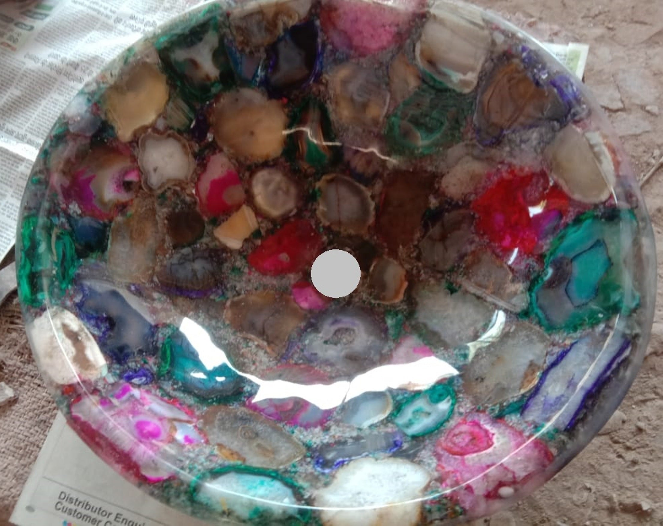 Multicolor Agate Sink , Epoxy Sink 