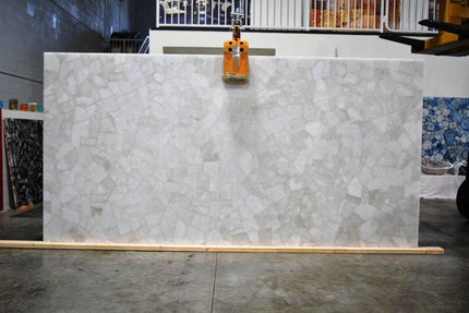 White Quartz Table Top, resin table Top