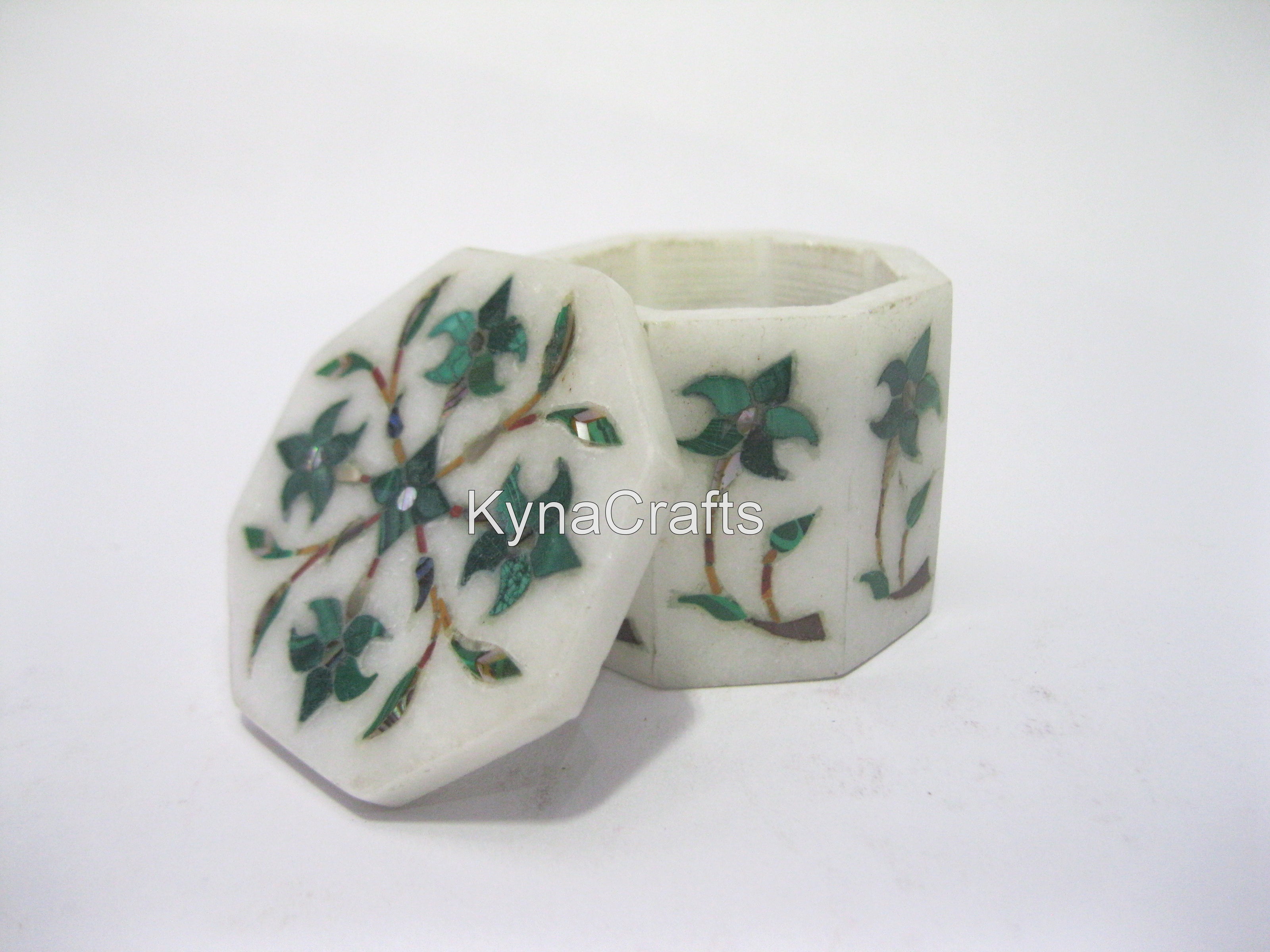 Malachite Stone Box , Handmade Box