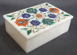 Floral Design Box , Multicolor Stone Box 
