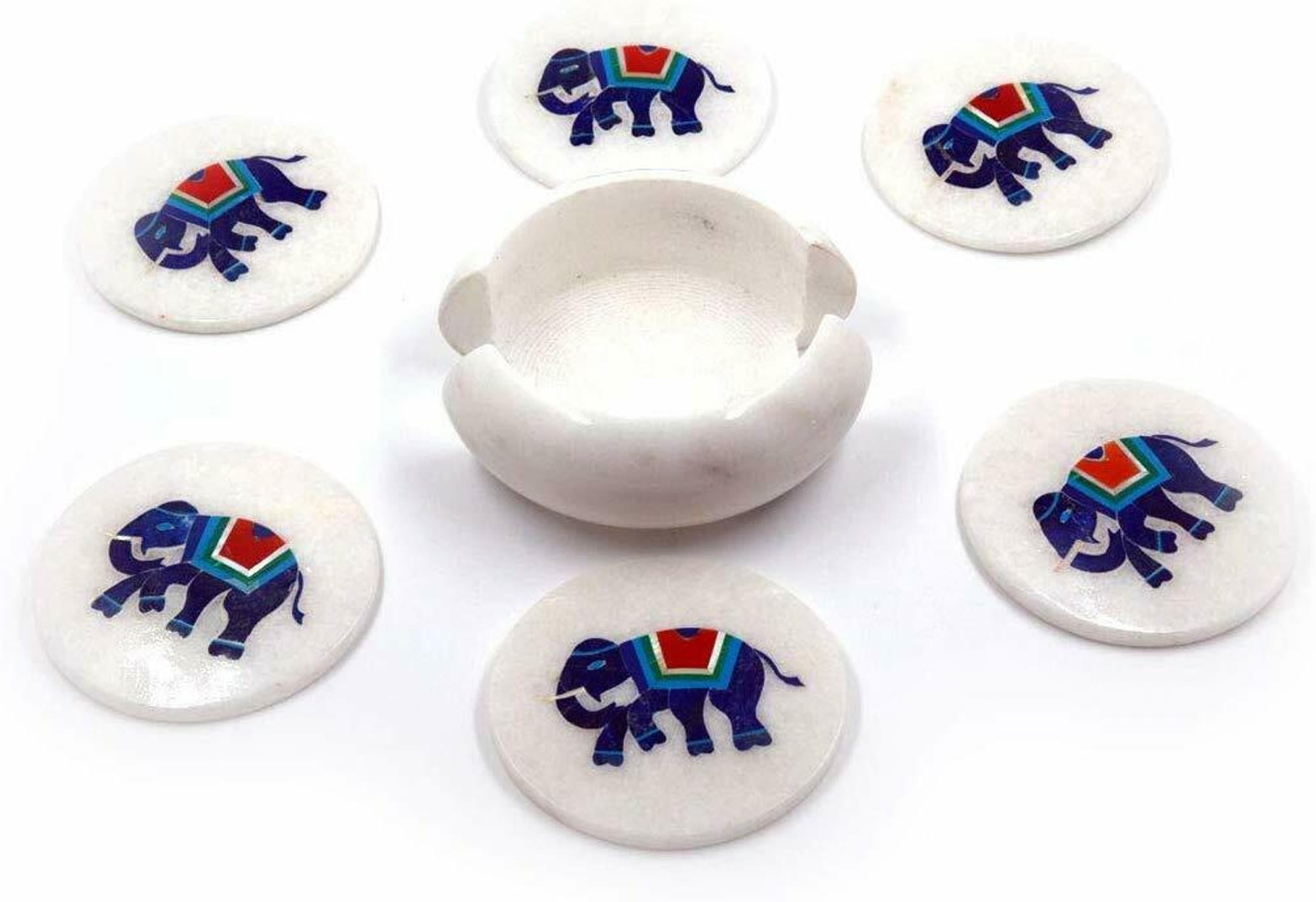 Elephant Coaster Set , handmade Coaster