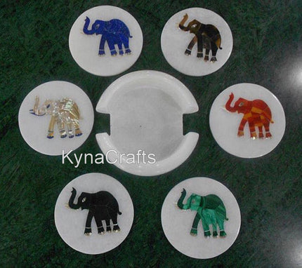 Elephant Coaster Set , Handmade Coaster Set