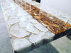 White Quartz Table Top, Resin Table top, Dining Table TOp