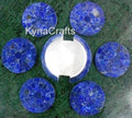 Lapis Lazuli Overlay Coaster Set , Handmade Coaster Set 