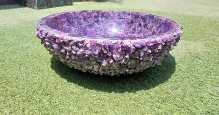 Amethyst Crystal Sink , Crystal Wash Basin 