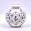 Gemstone Inlay Planter , Marble Flower Vase 