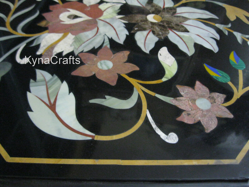 Black Table Top, Antique Desing Table Top, Malachite Table Top 