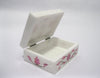 4 x 3 Inches Rectangle Marble Decorative Box Pink Mother of Pearl Inlay Work Necklace Box for Her