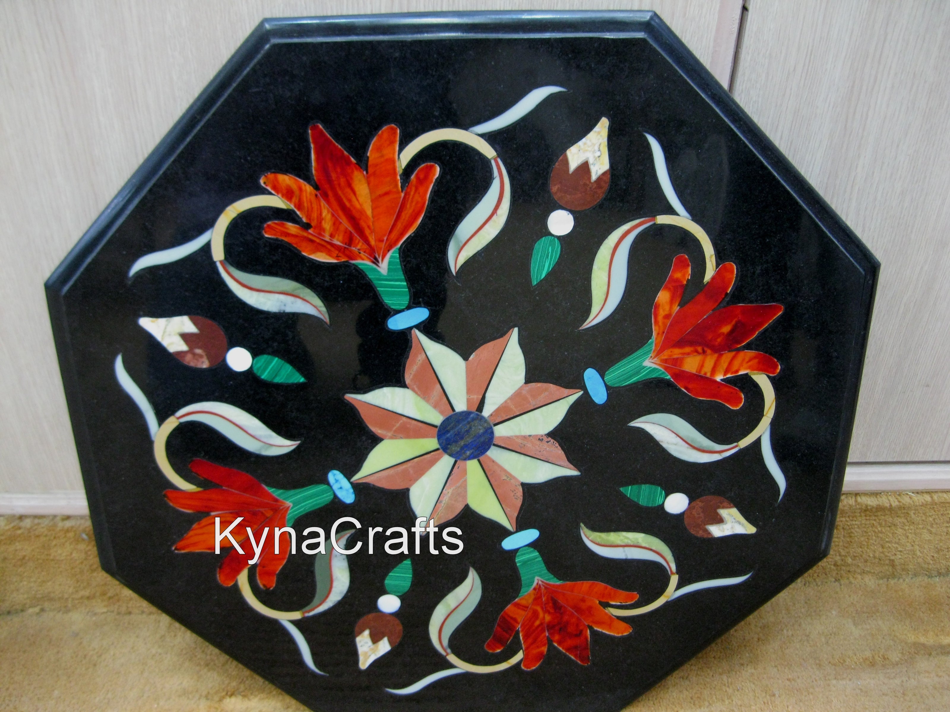 Gemstone Table Top, Black Table Top, Marble Table Top 