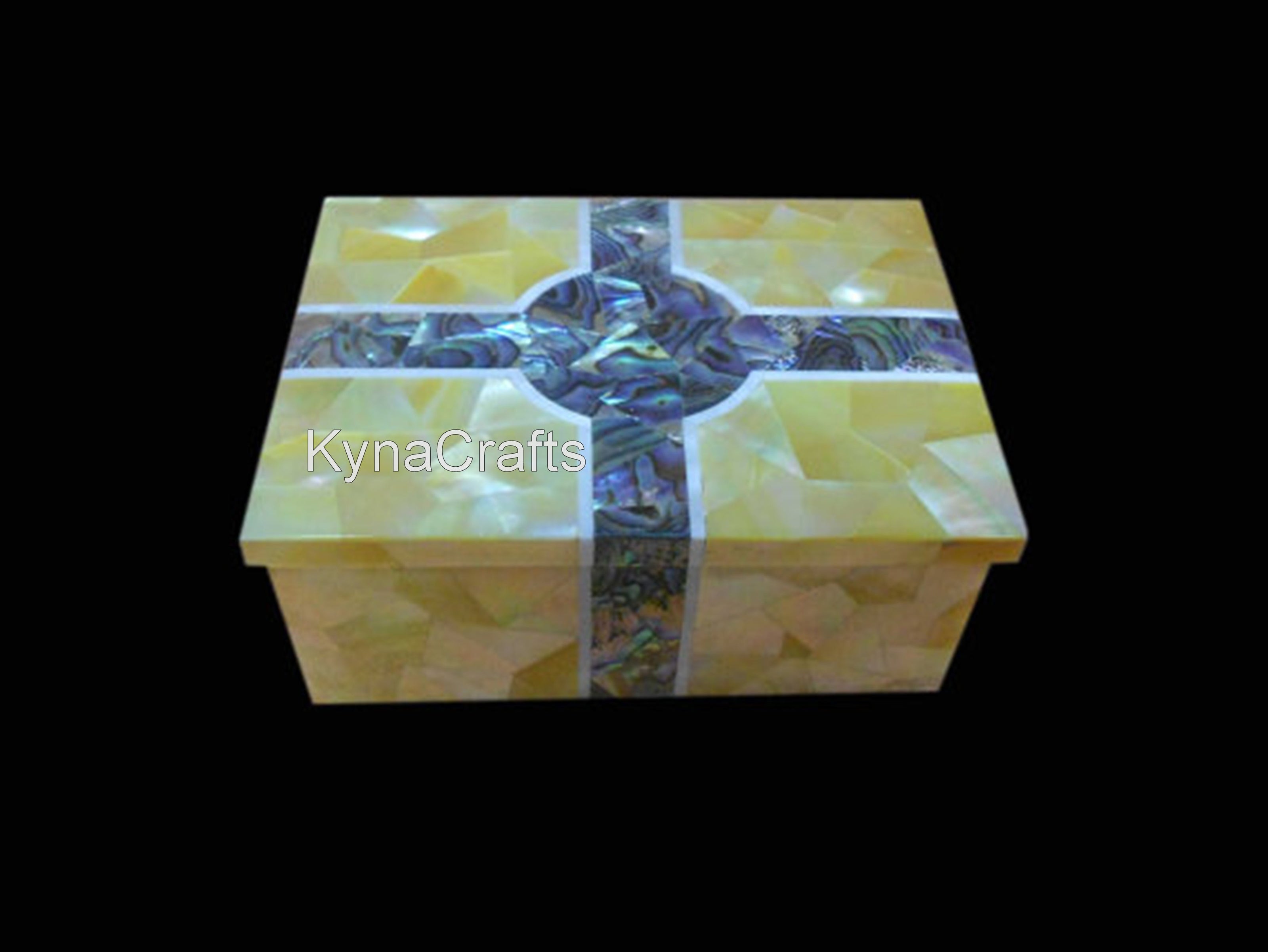 Rectangle Marble Box, Abalone Shell Box 