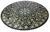 Malachite Stone Table Top, Dining Table Top, Black Table Top