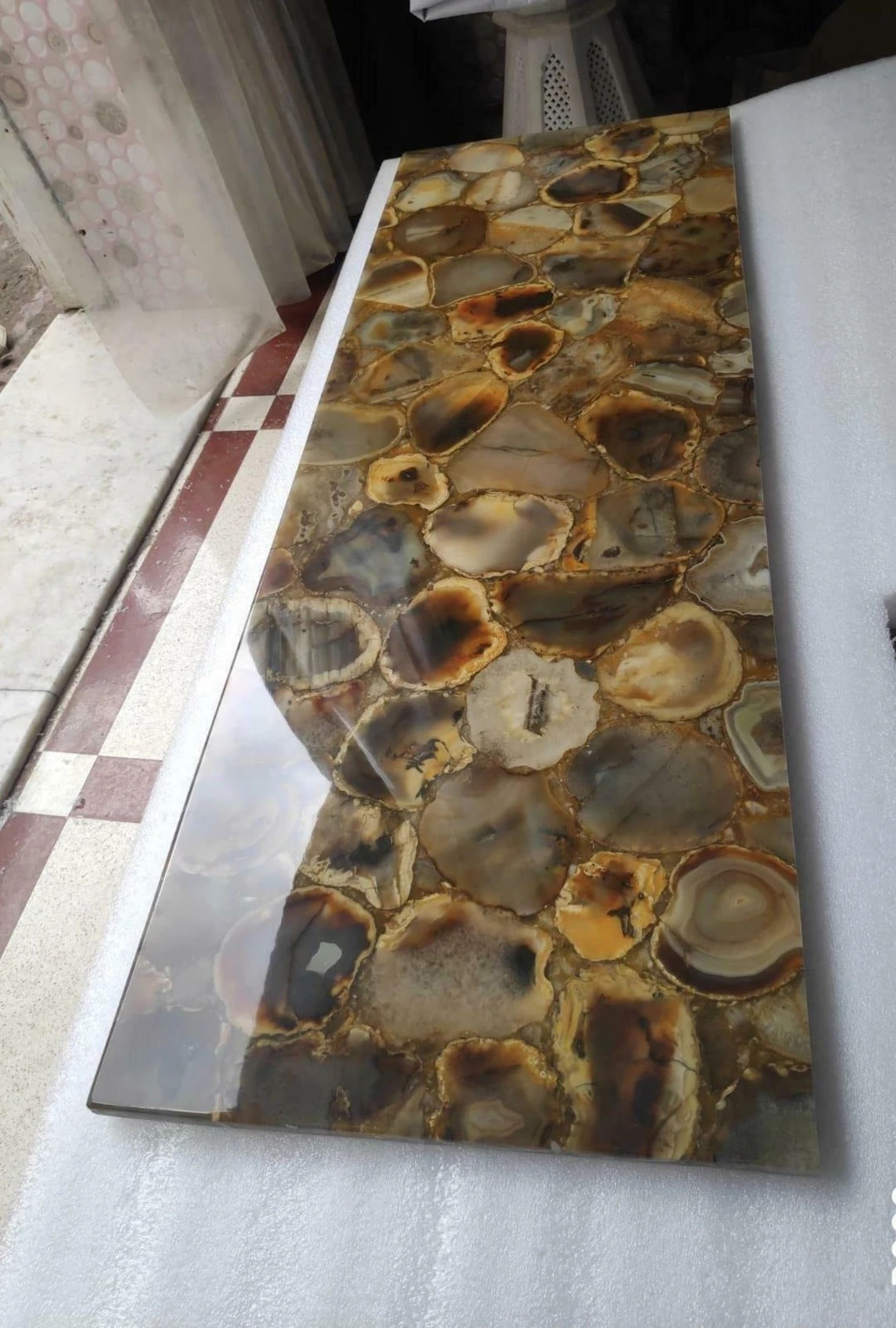 Natural Agate table top, Lawn Table Top