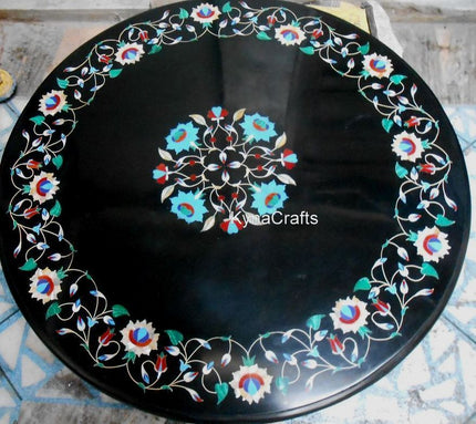 Round Table Top, Black Table Top, Antique Table Top 