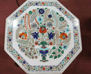 Floral Art Table Top, Malachite Table Top, Carnelian Table Top