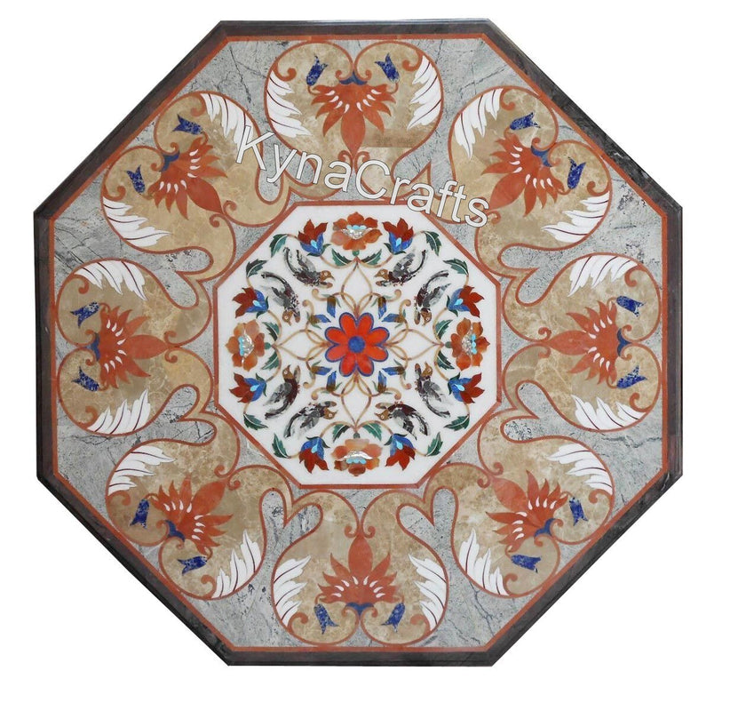 Floral Art Table Top, Octagon Table Top