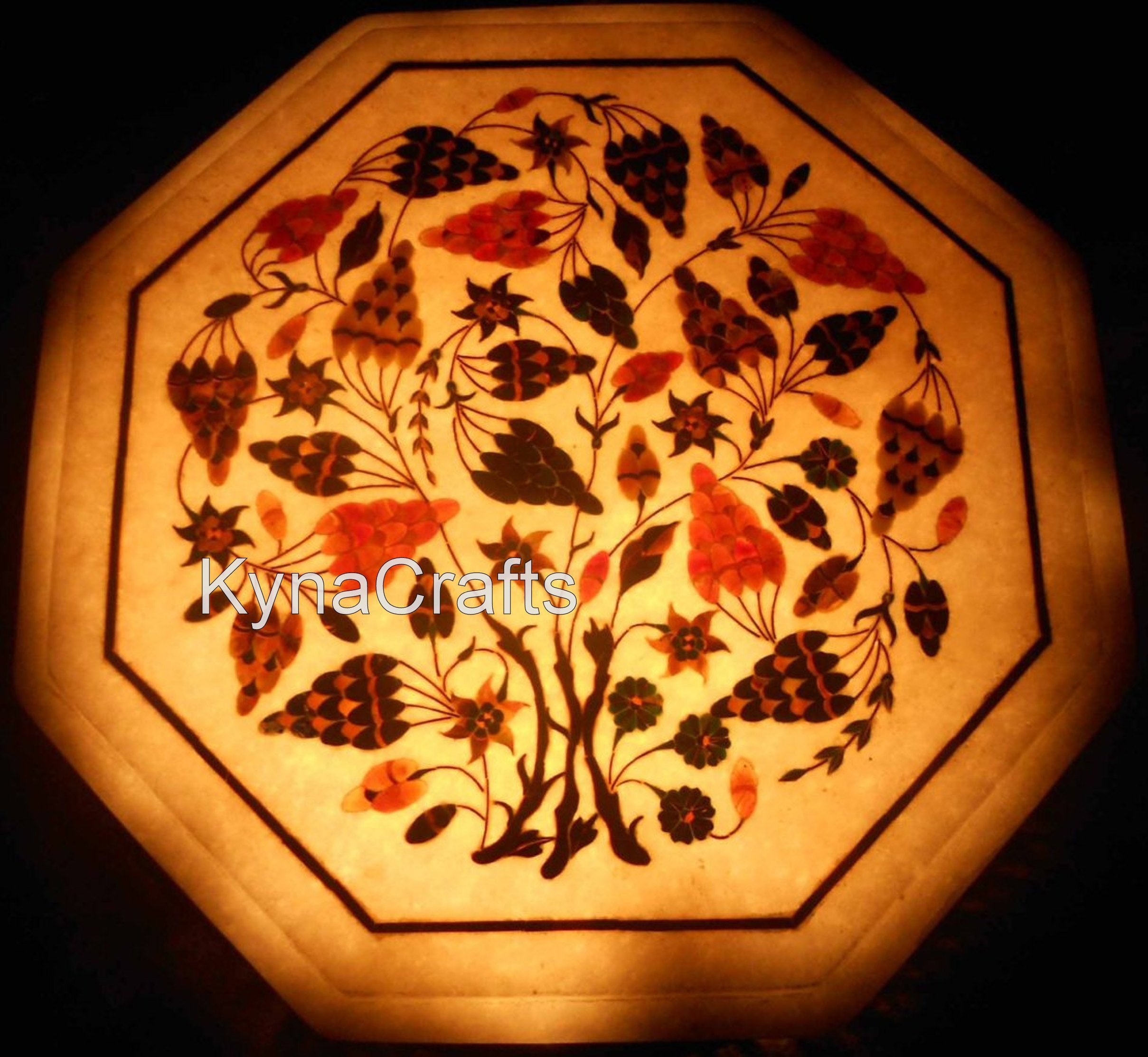 Octagon Table Top, Inlaid Table Top