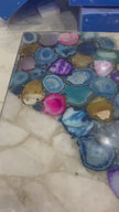 Resin Table Top, Epoxy Table Top , Multicolor Stone 