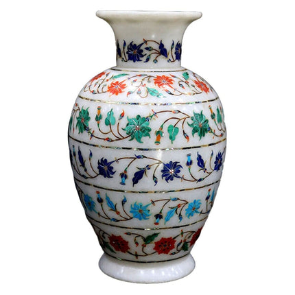 Inlay Flower Pot , Real Marble Planter 