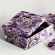 Amethyst Accessories Box , Amethyst Lidded Box 