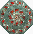 Octagon Table Top, Green Table Top, Marble Inlaid Table Top