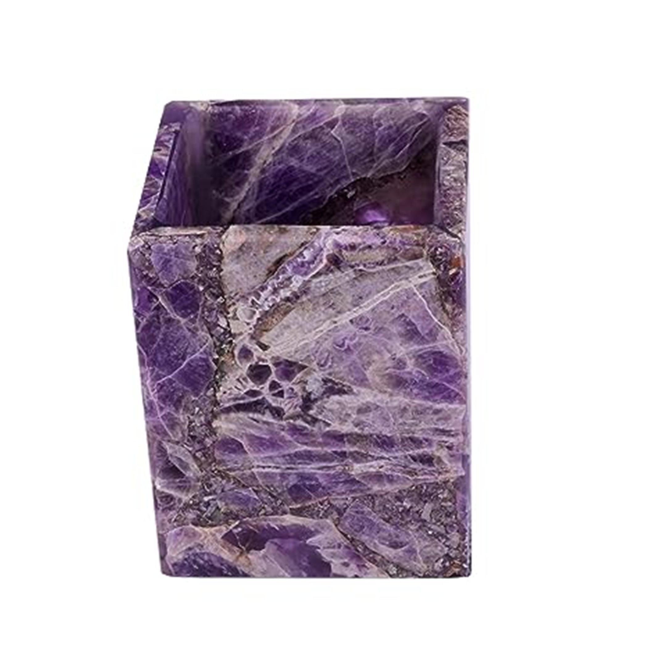 Amethyst Cotton Ball Holder , Amethyst  Accessories 