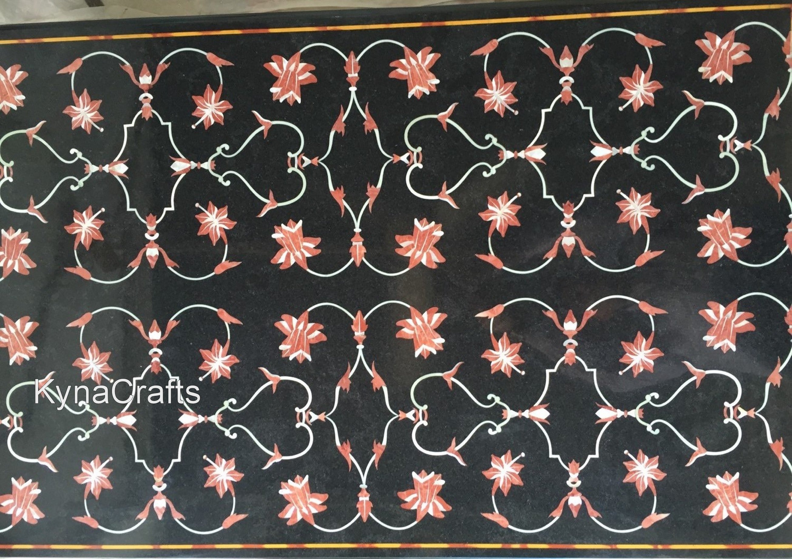 Floral Table Top, Carnelian Table Top